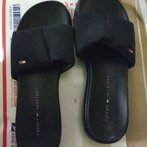 Tommy Hilfiger Womens Sandals 6.5 Black Trendy